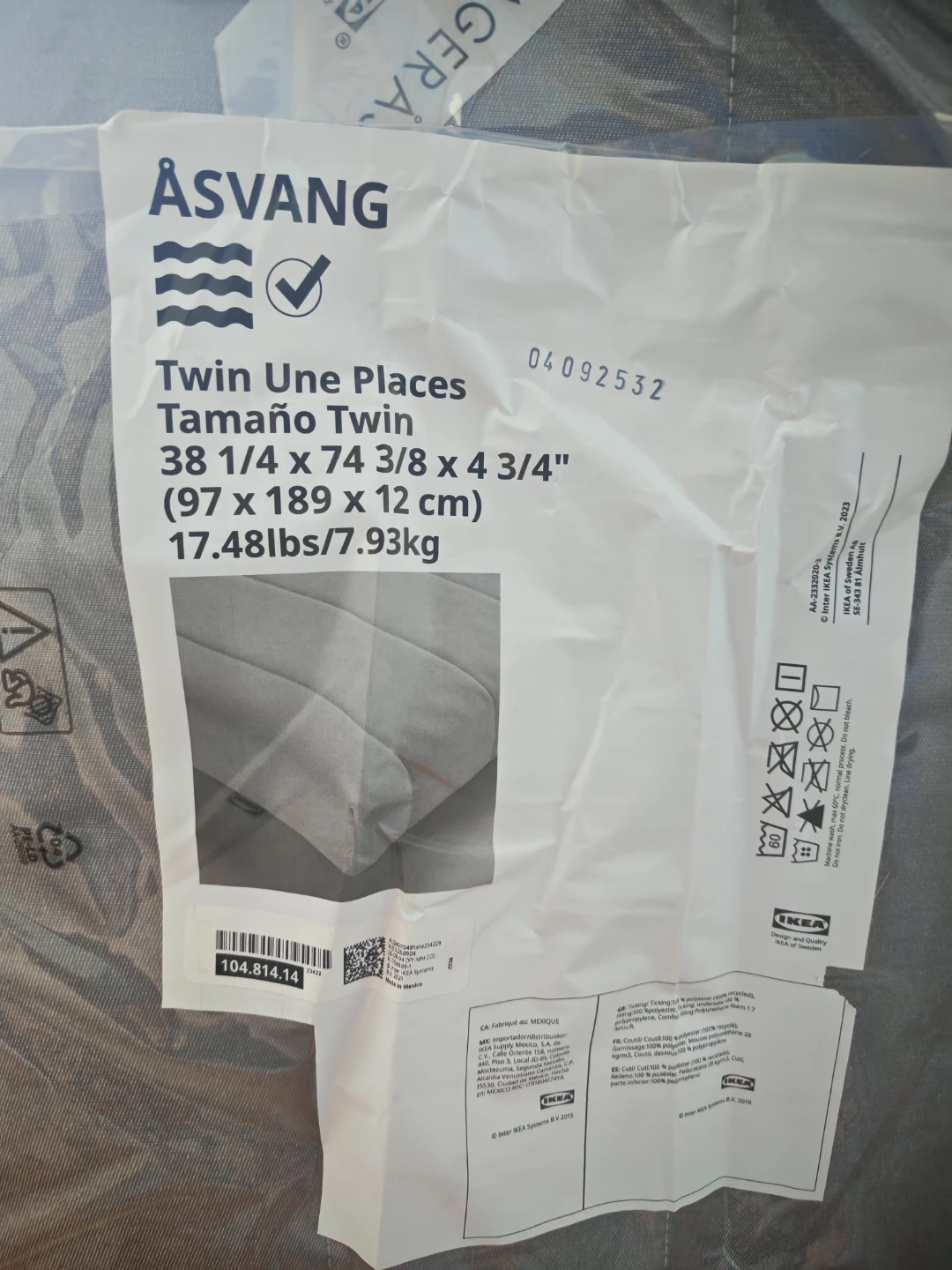 IKEA ASVANG Twin Une Places Mattress Topper