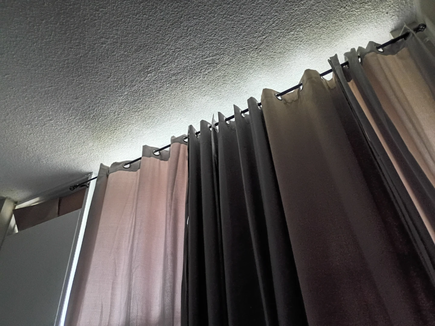 Heavy Duty Black Adjustable Curtain Rod 42-84 Inches