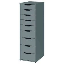 Grey 9-Drawer Rolling Cabinet Ikea alex excellent condition - photo 2
