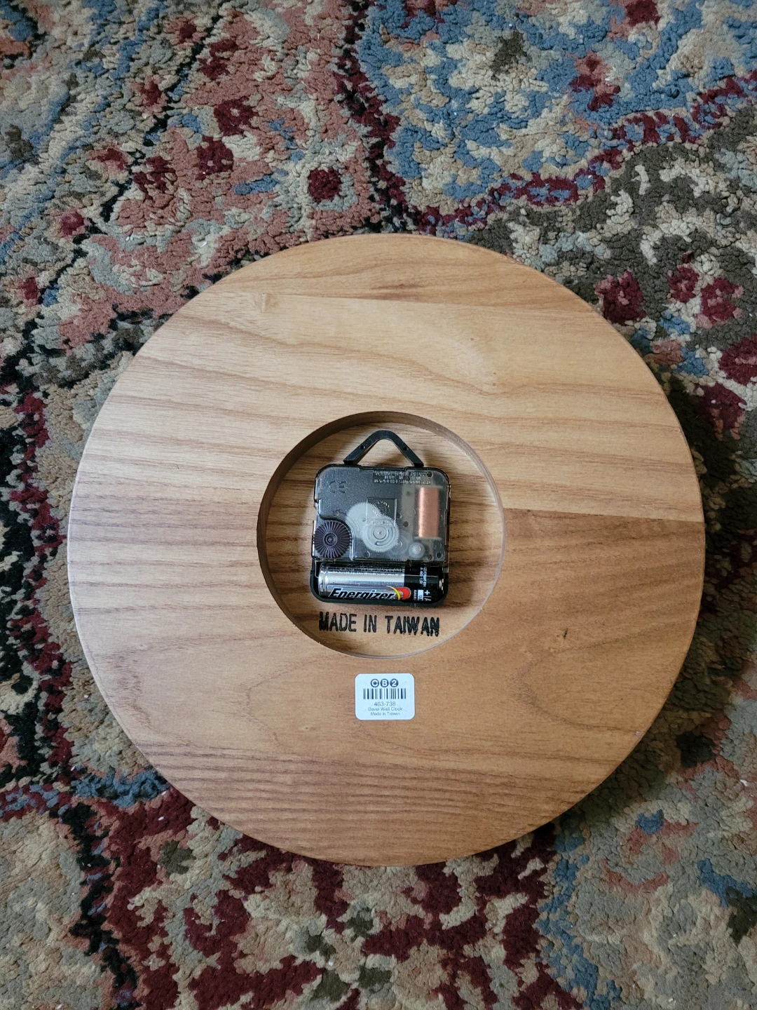 CB2 Round Wooden Wall Clock - photo 5