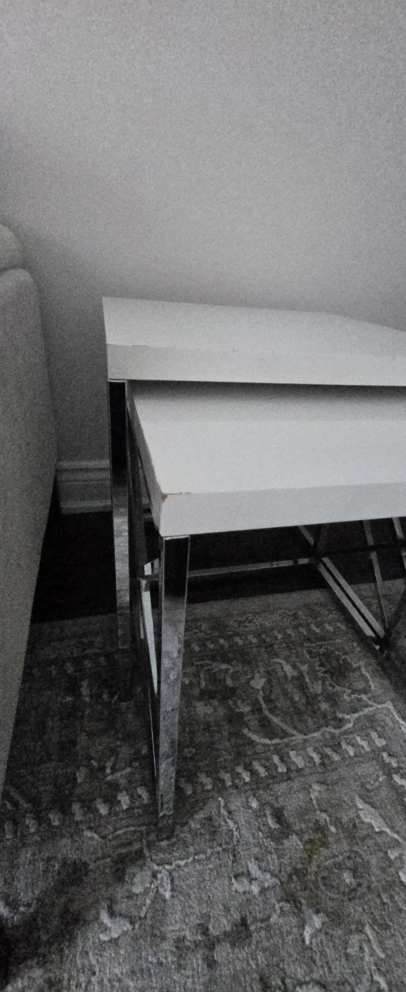 White nesting tables - photo 3