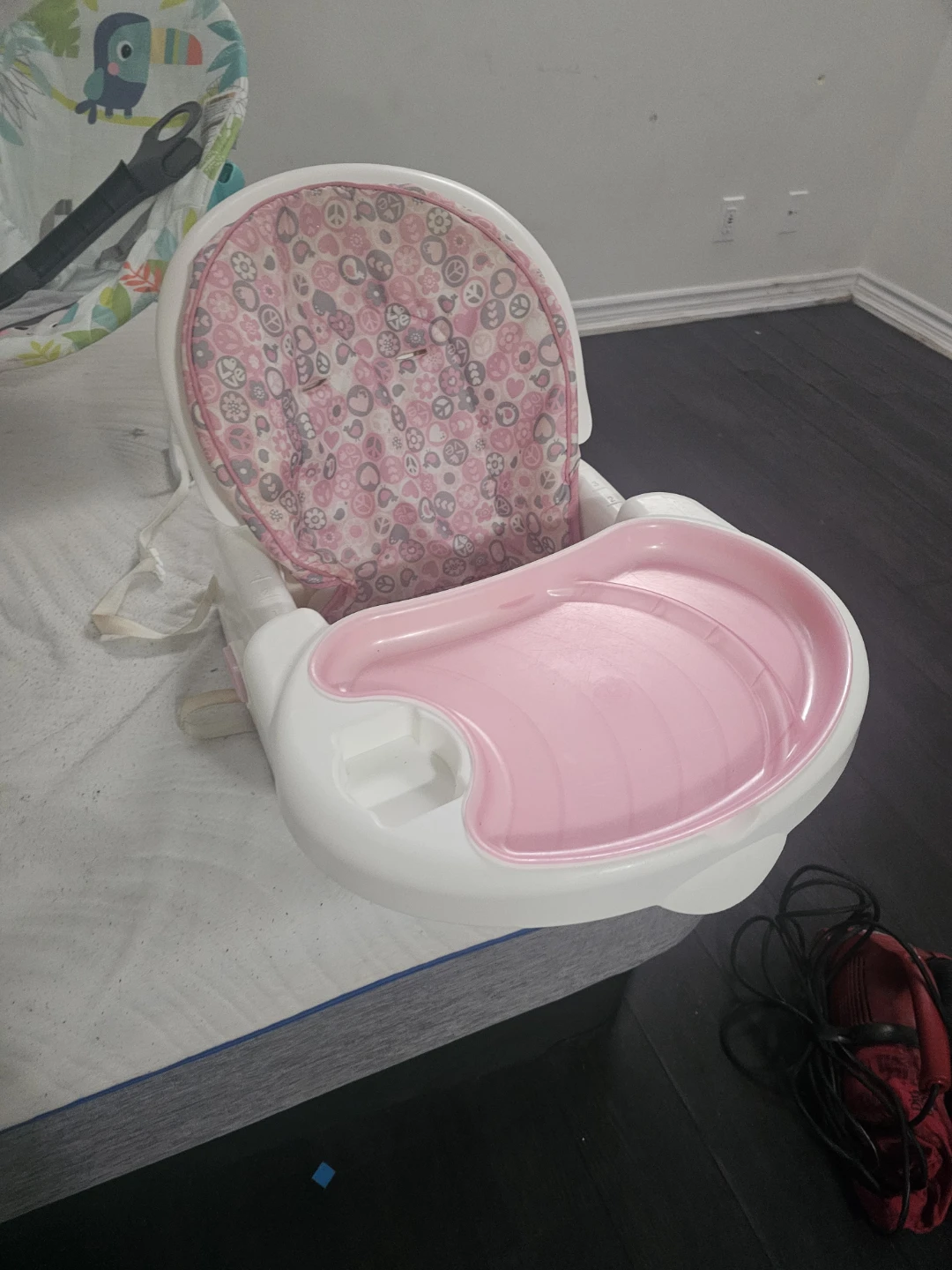 Pink Peace Sign Baby High Chair