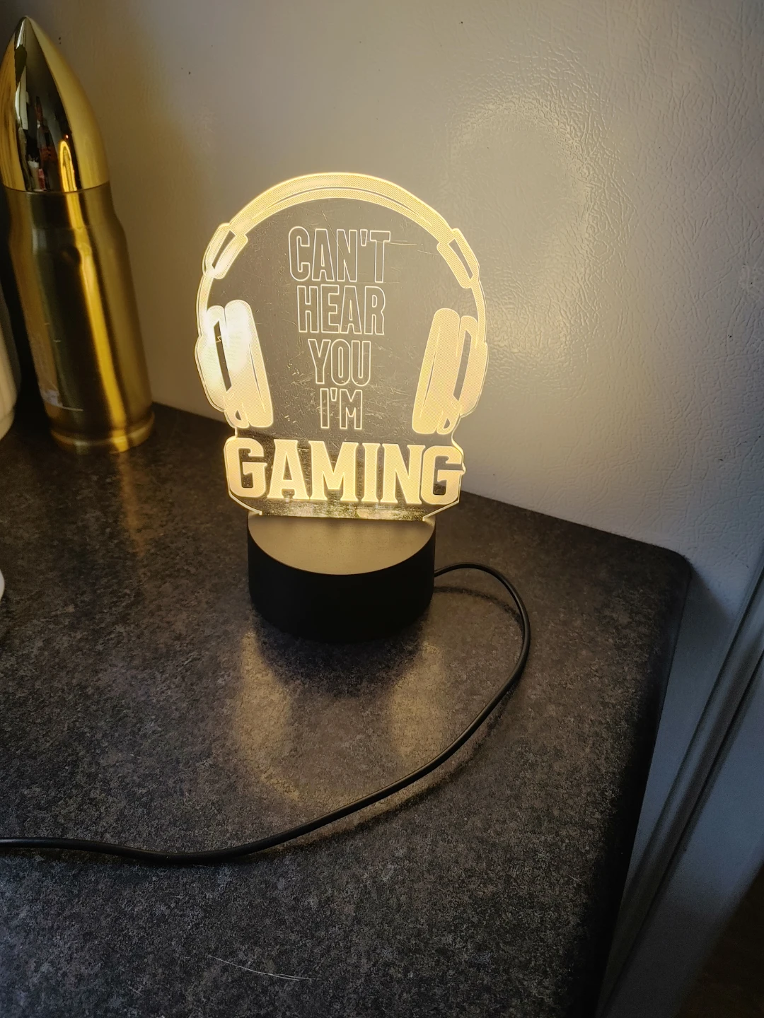 Gaming LED Lamp "Can't Hear You I'm Gaming"