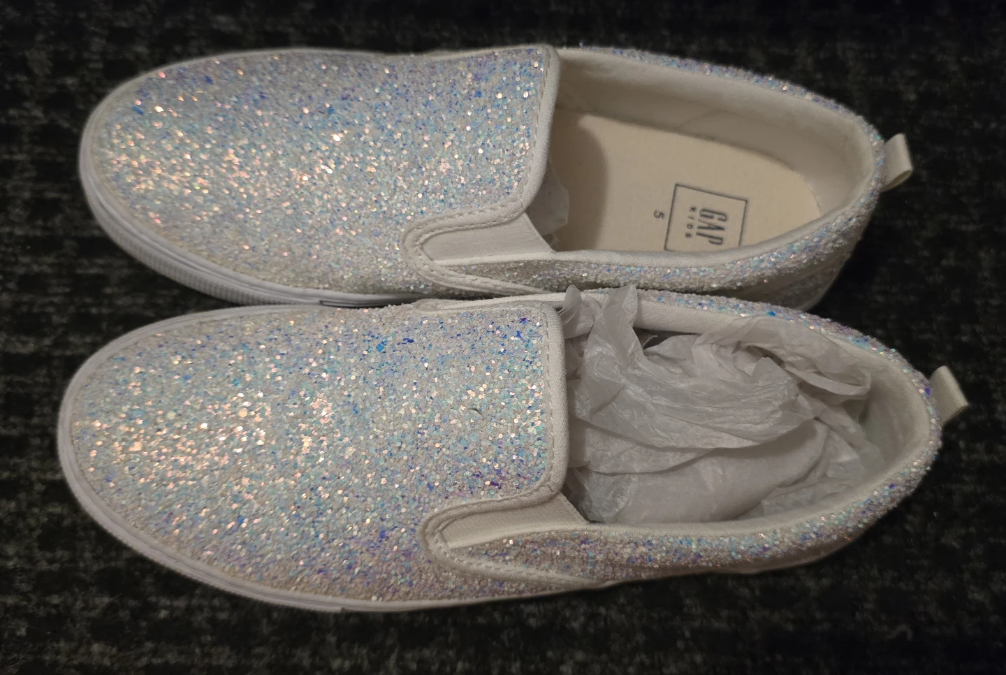 Gap Kids Glitter Slip-On Shoes Size 5