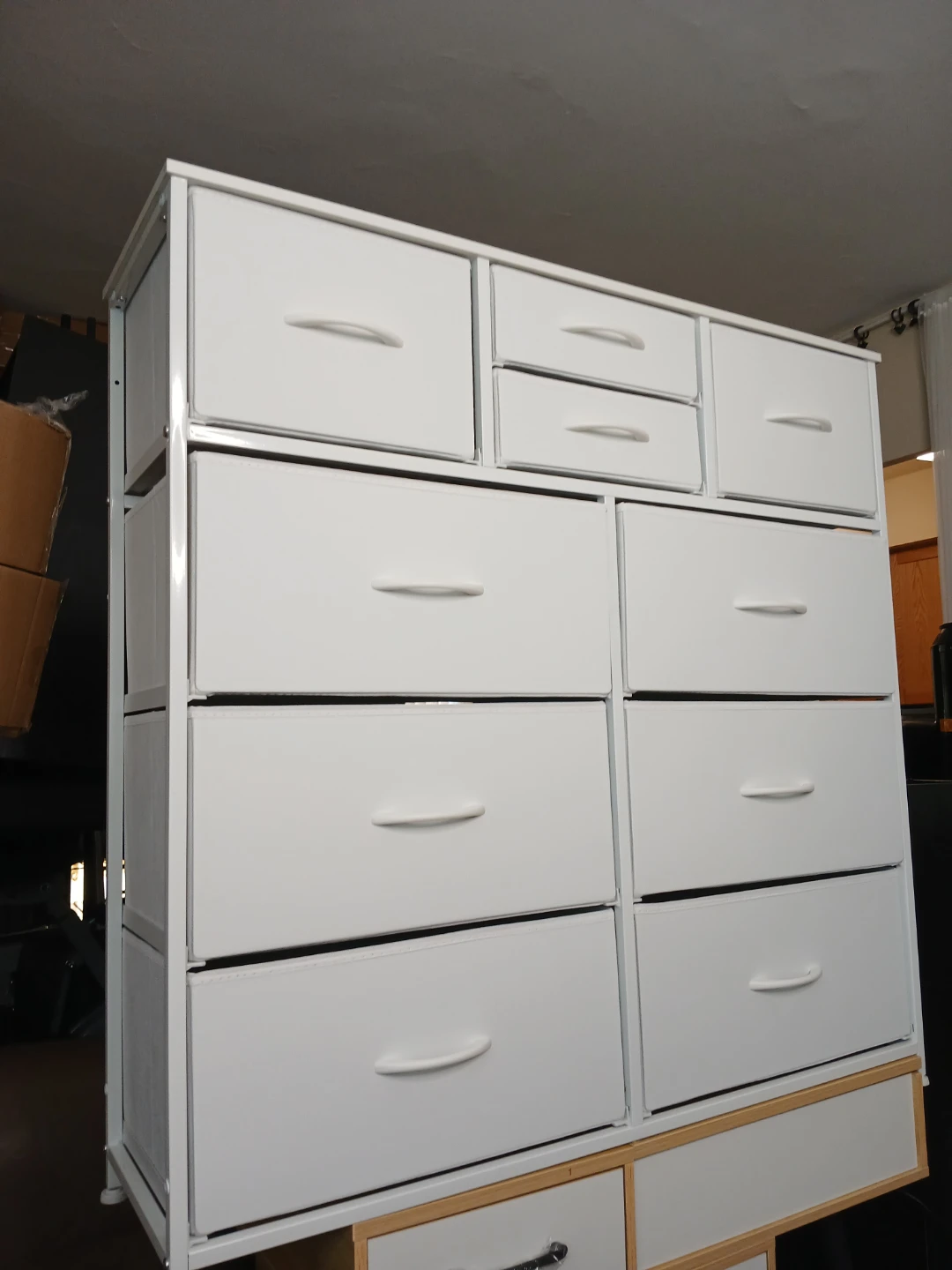 White Fabric Drawer Dresser - photo 2