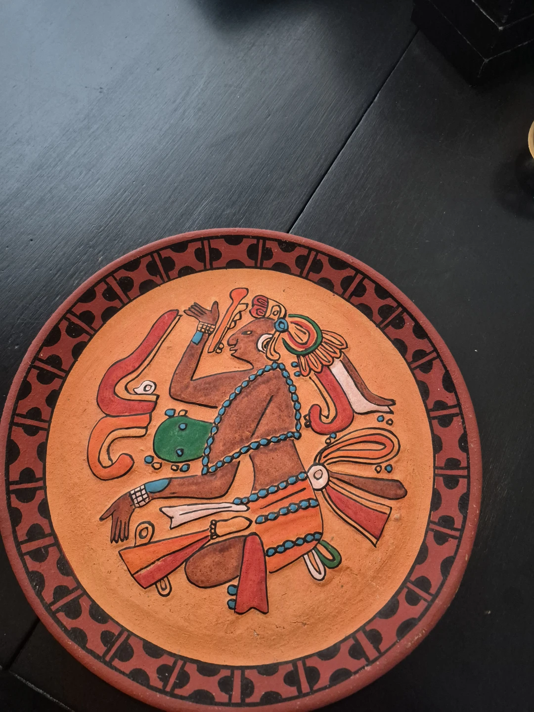 Decorative Mayan-style Plate