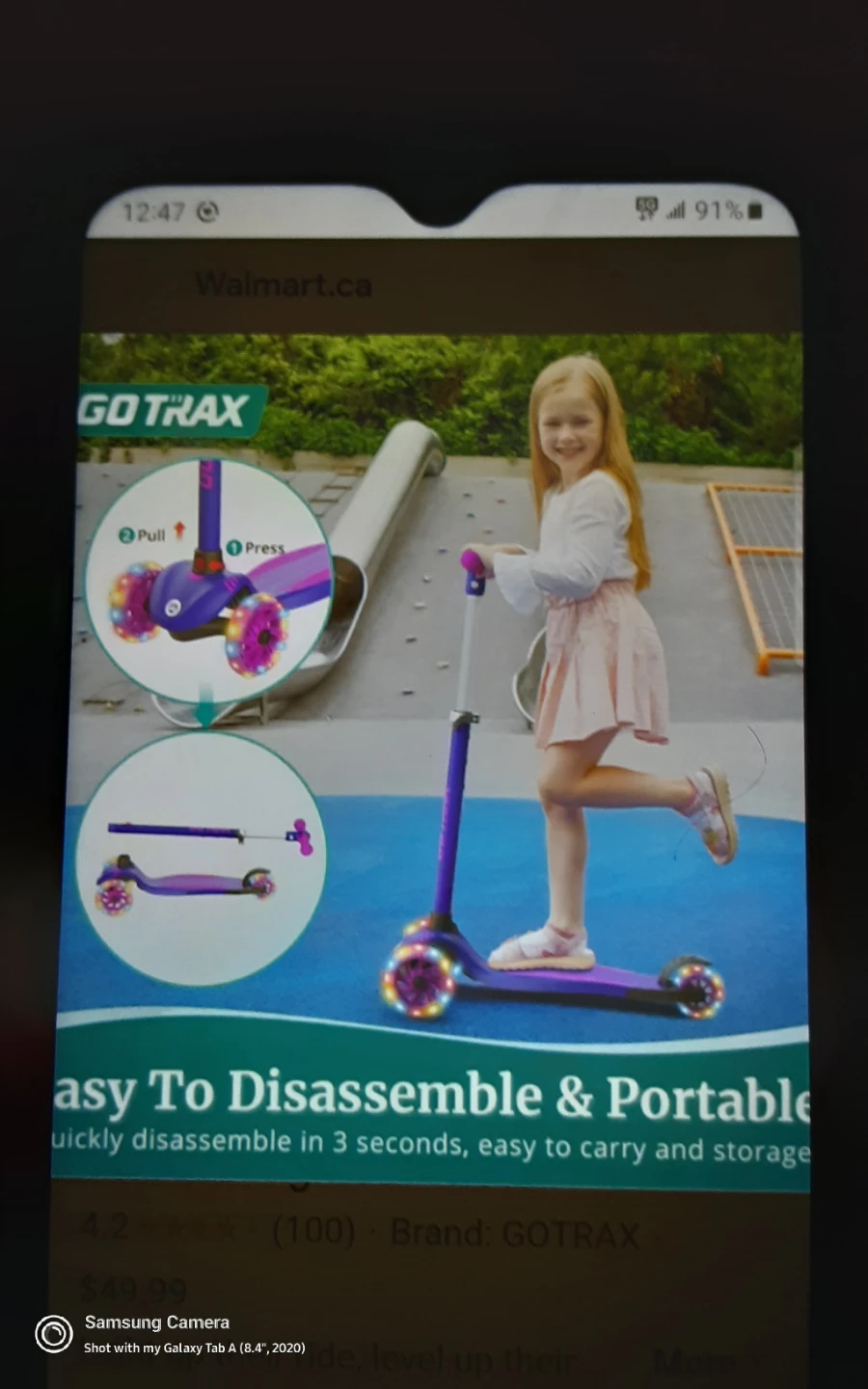 GOTRAX Kids 3-Wheel Scooter with Lights - photo 2