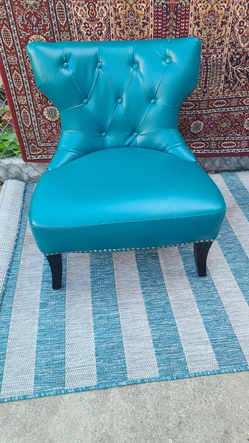 Teal Tufted Accent Chair