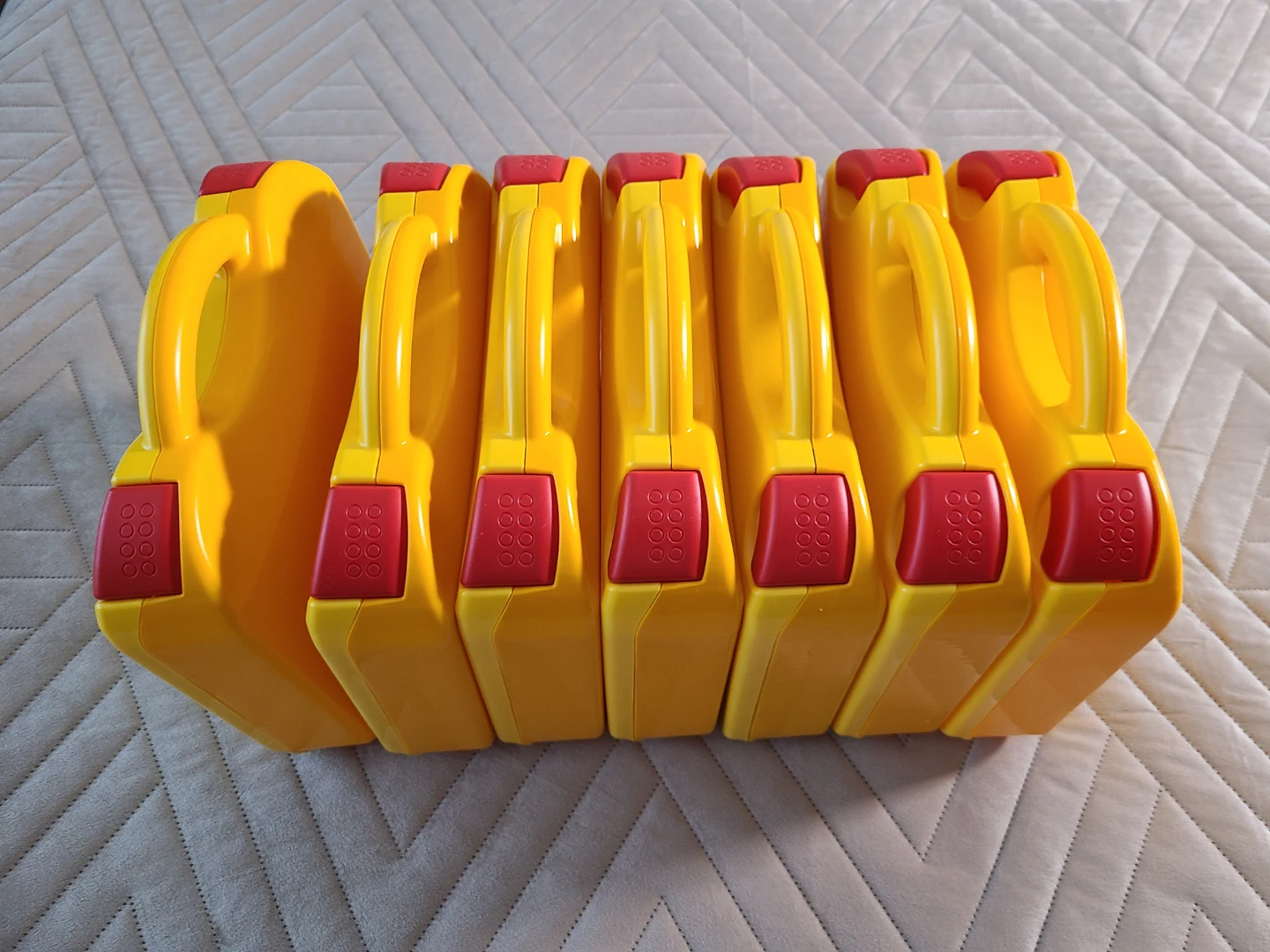 LEGO storage cases.