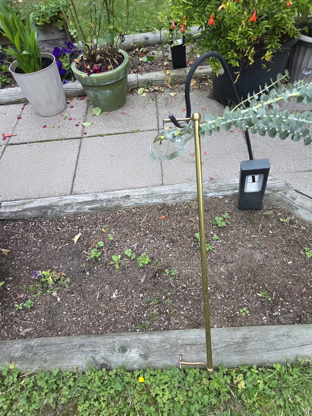 Brass Shepherd's Hook Garden Tool - photo 3