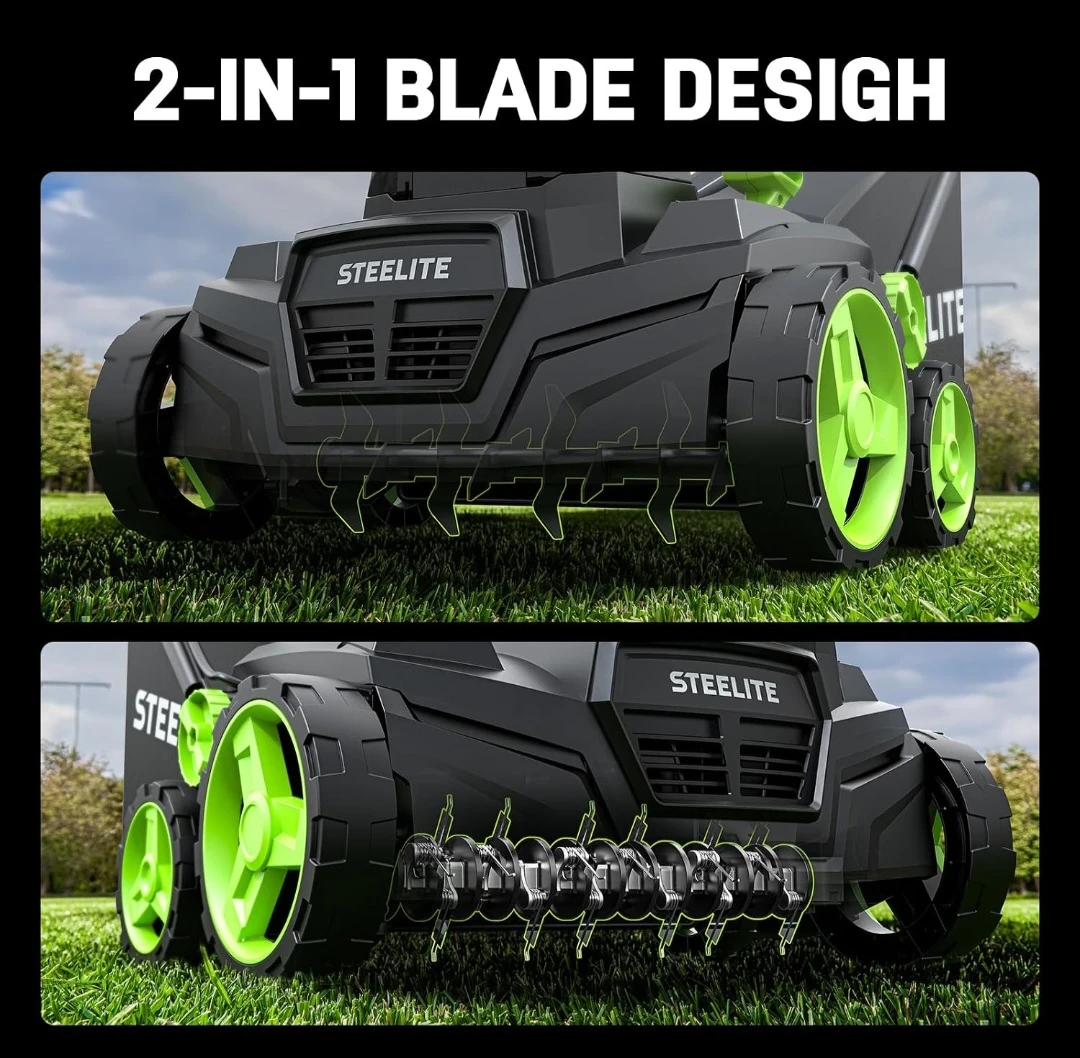 STEELITE 15-inch Cordless Electric Lawn Mower - photo 2