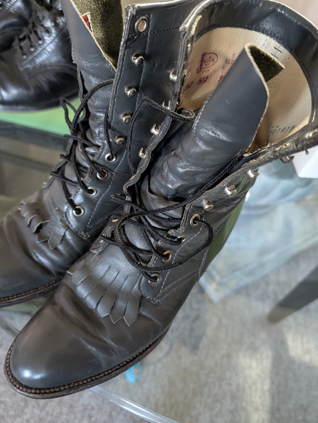 Justin leather Boots  7.5" - photo 2