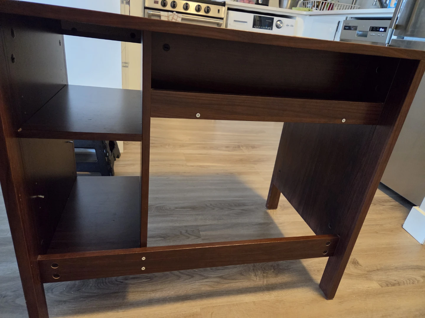 Dark Brown Desk with Shelving - photo 5
