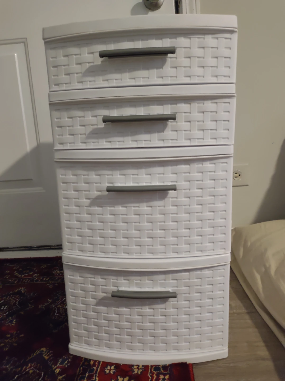White 4-Drawer Plastic Storage Chest
