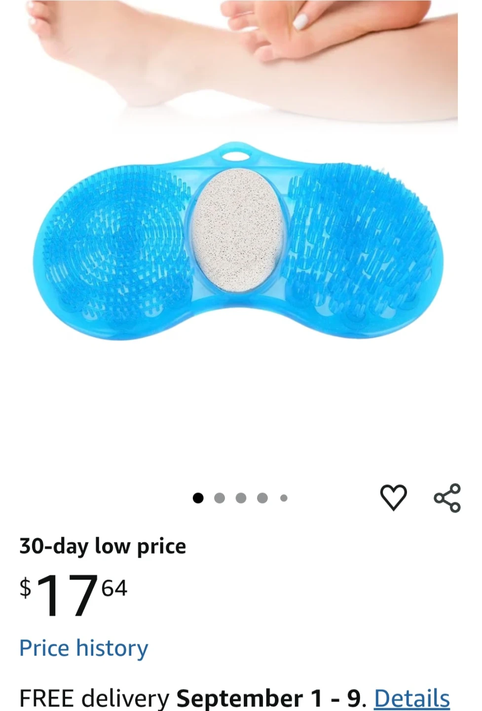 Miracle Cleansing Foot Brush with Pumice Stone - photo 4