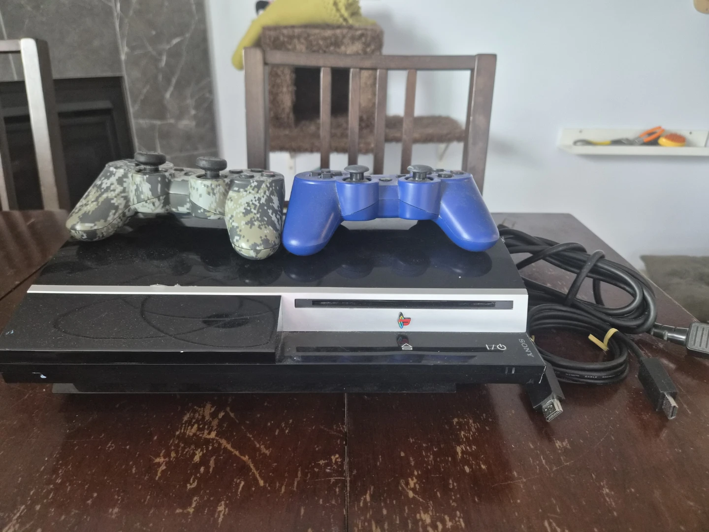 Sony PlayStation 3 Console with Games and Controllers - photo 3