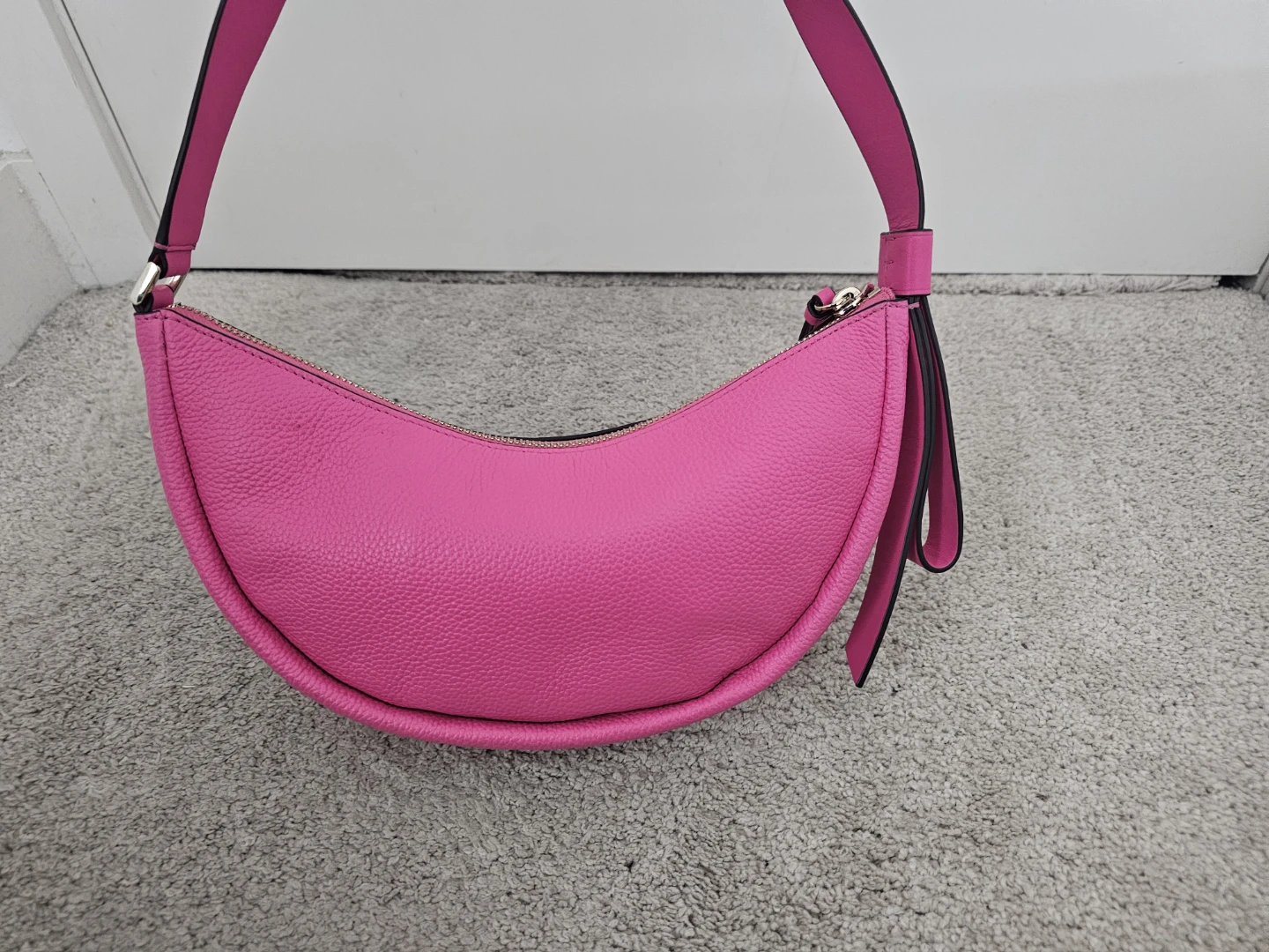 Authentic Kate Spade New York Pink Leather Crescent Shoulder Bag - photo 2