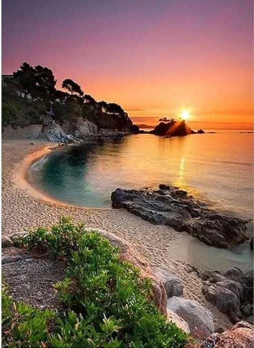Diamond Painting Kit - Beach Sunset Scenery