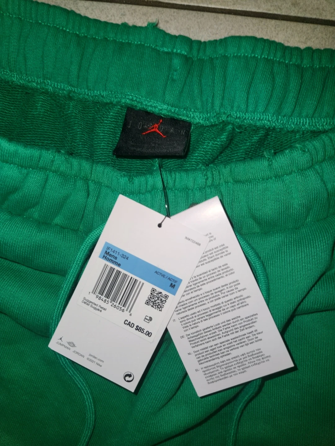Jordan Mens Green Shorts Size M - photo 3