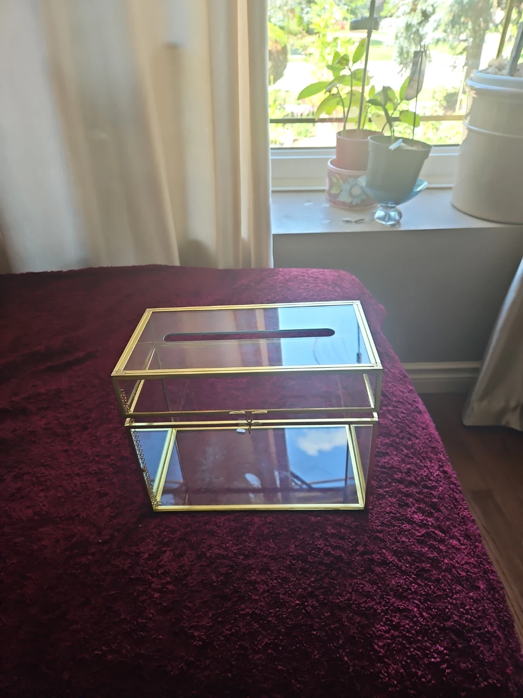 Glass and Gold Card Box