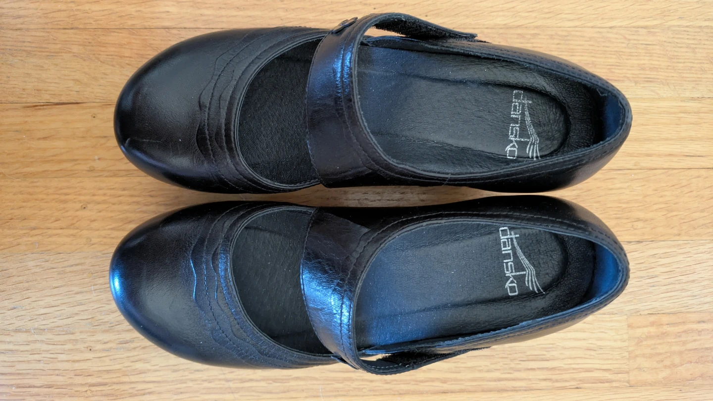 Dansko Black Leather Mary Jane Heels - photo 2