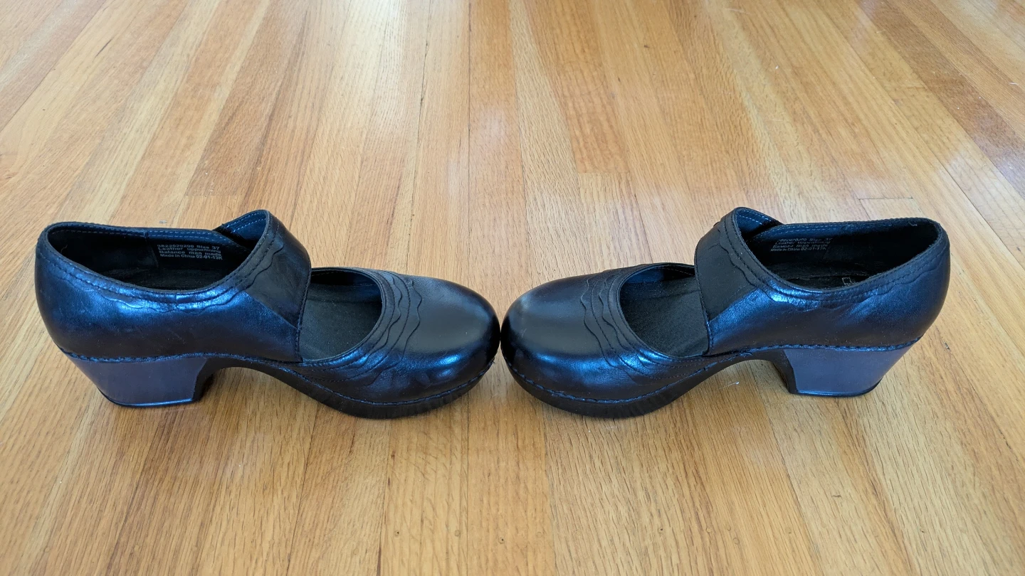 Dansko Black Leather Mary Jane Heels - photo 5