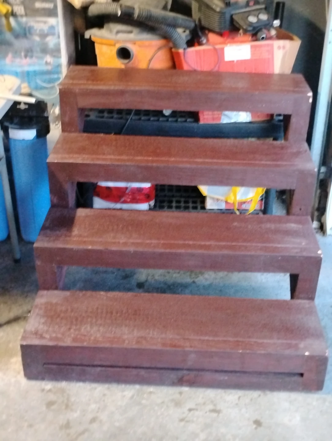 Custom built Dark brown four-step wooden stairs - photo 2