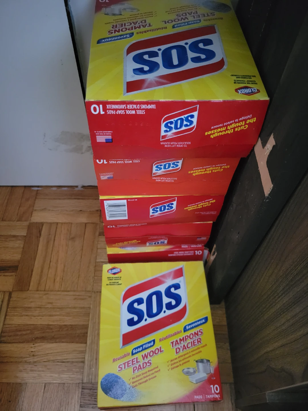 Clorox SOS Steel Wool Soap Filled Pads - 10 Count