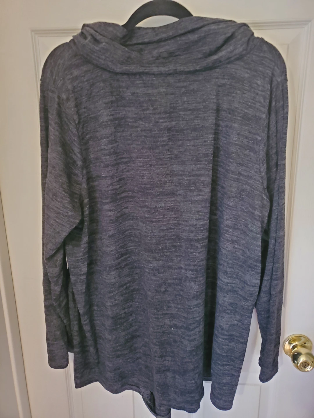 Plus Size Heathered Gray Mock Turtleneck Tunic - photo 3