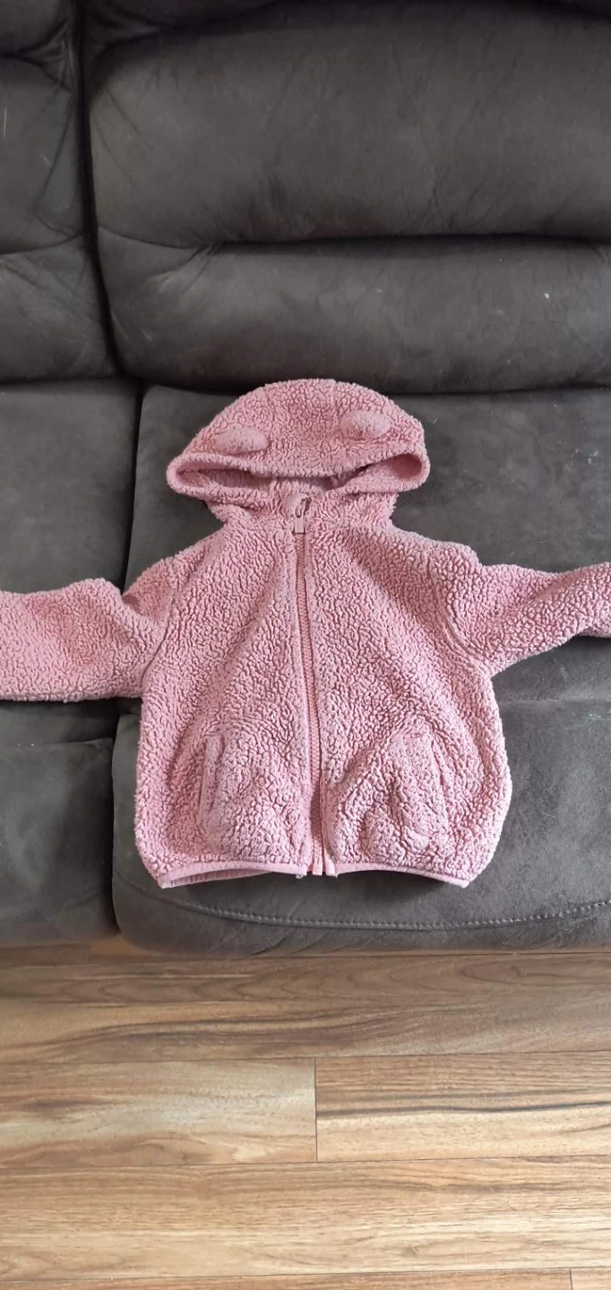 Old Navy Pink Teddy Fleece Hooded Jacket 18-24 Months