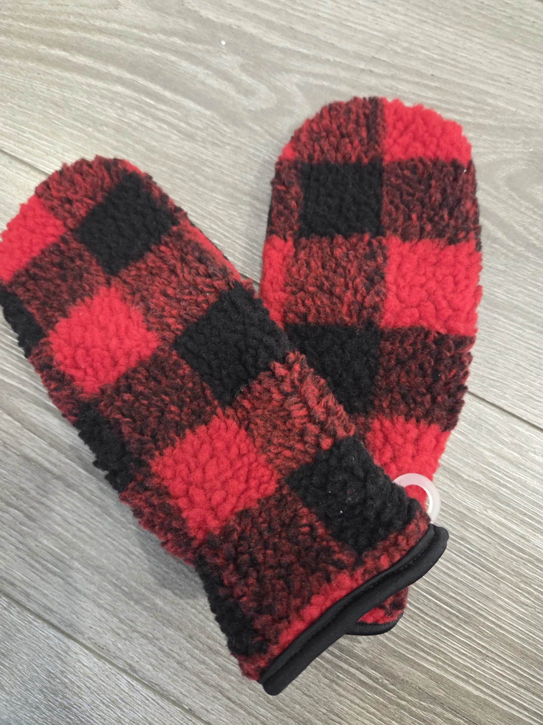 Buffalo Plaid Fleece Mittens - XL - photo 3