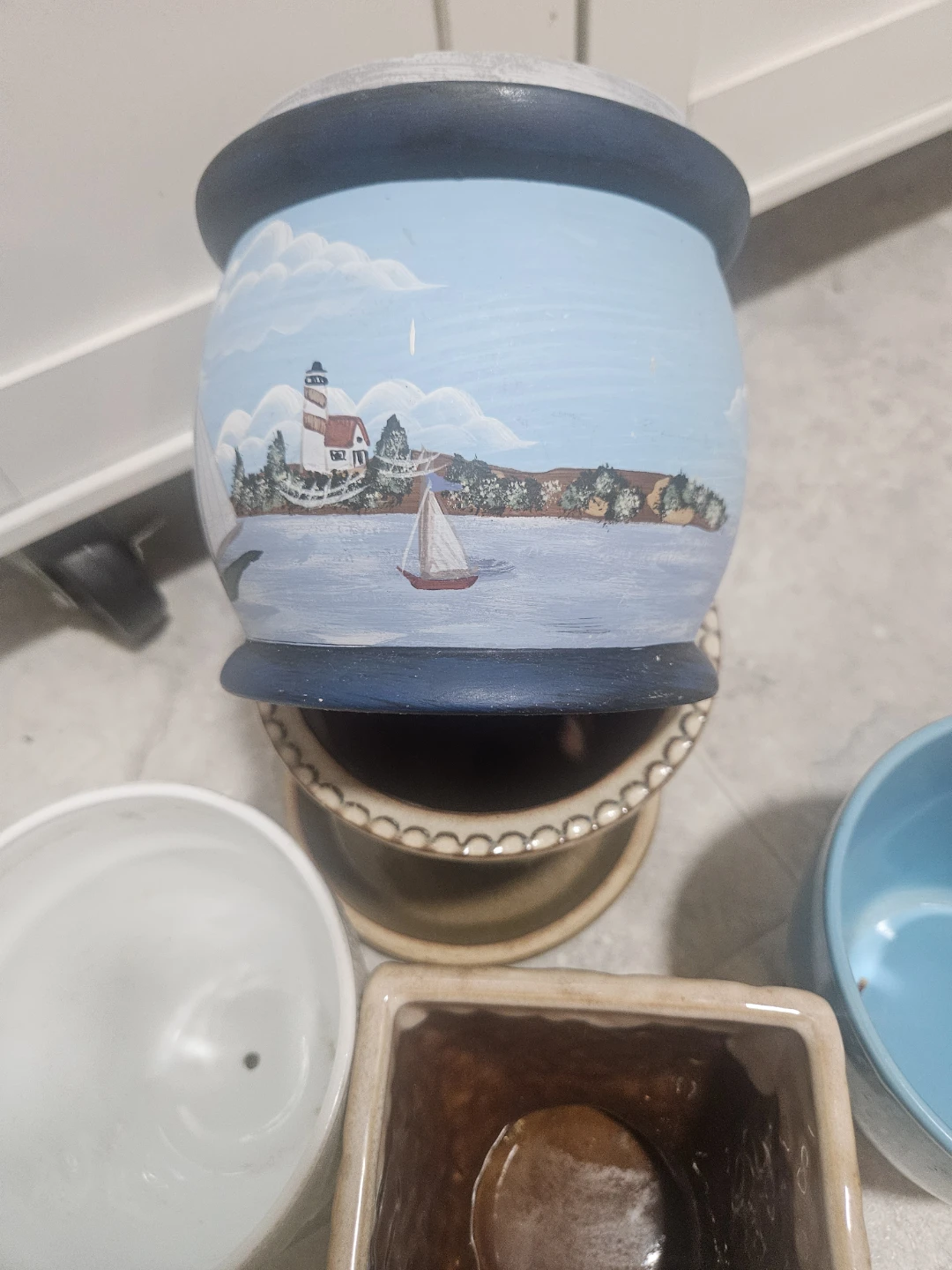 Set of 5 Decorative Ceramic Flower Pots - photo 3