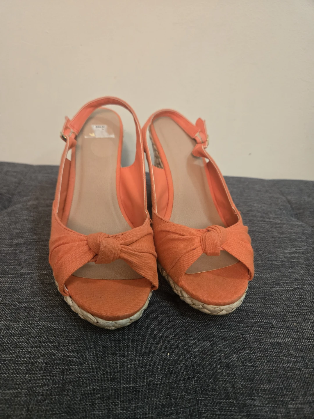 Orange Wedge Espadrille Sandals - photo 3