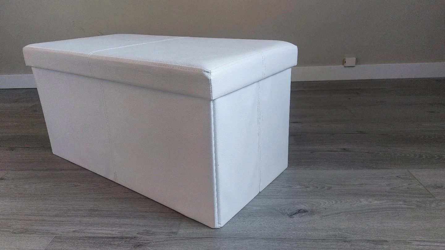JYSK LAHTI Folding Ottoman With Storage - White - photo 2