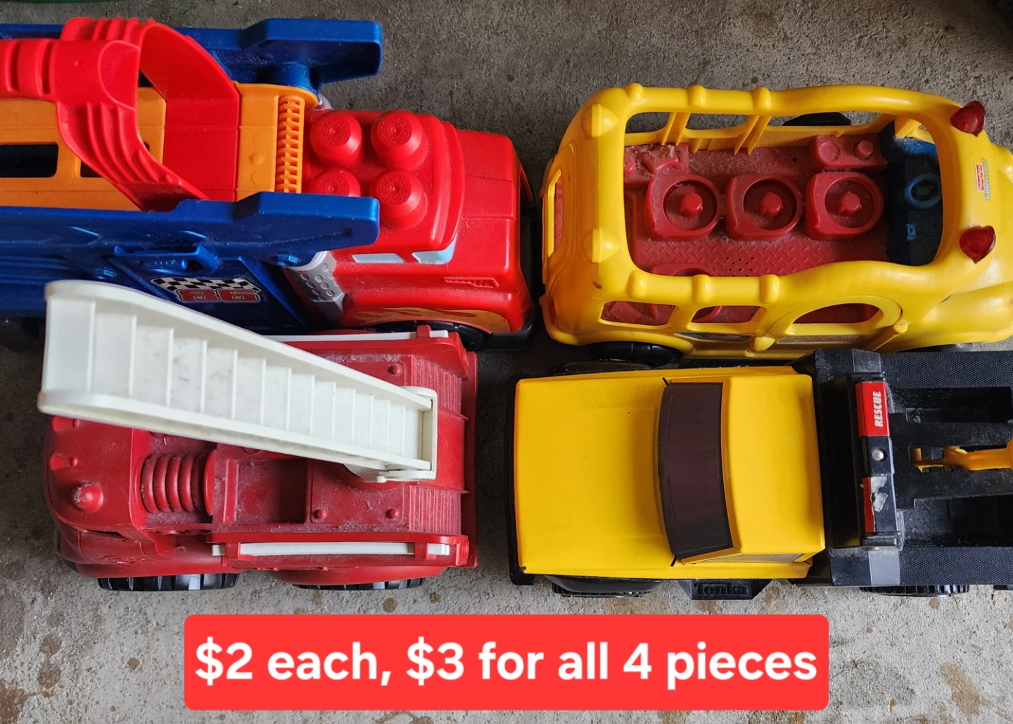 Tonka Toy Vehicles (4-Piece Set)
