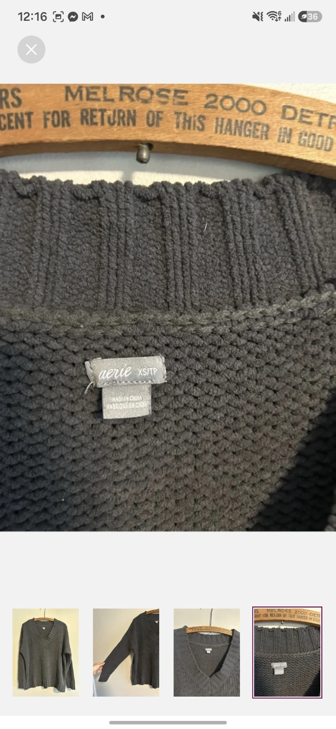 Aerie V-Neck Knit Sweater - photo 4