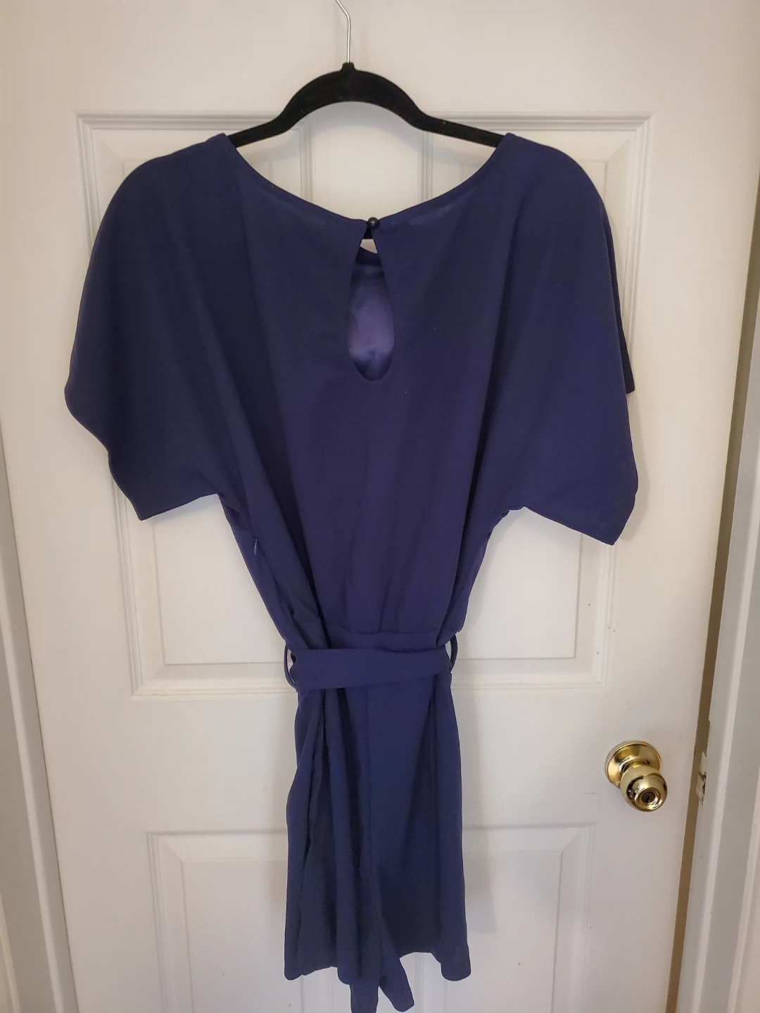 Navy Blue Short Sleeve Tie-Waist Romper...Vguc - photo 2