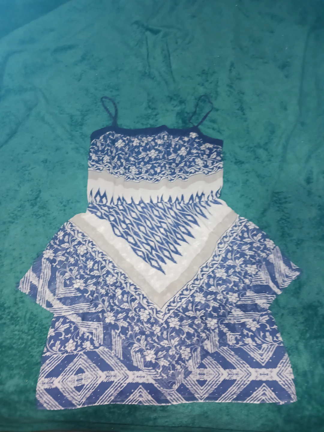 GUESS Women's Blue & White Floral Print Dress - photo 2