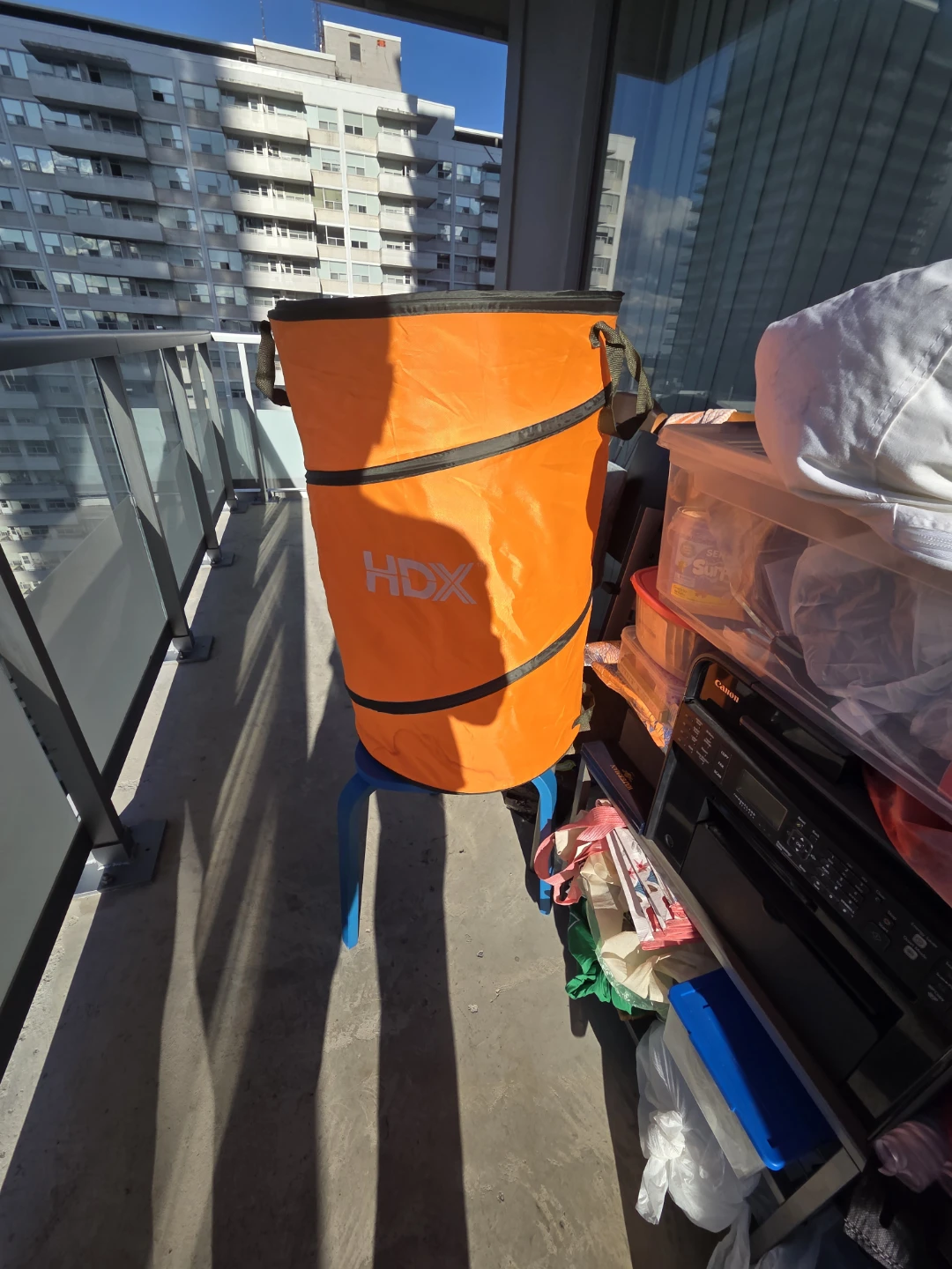 HDX Orange Pop-Up Laundry Hamper - photo 4