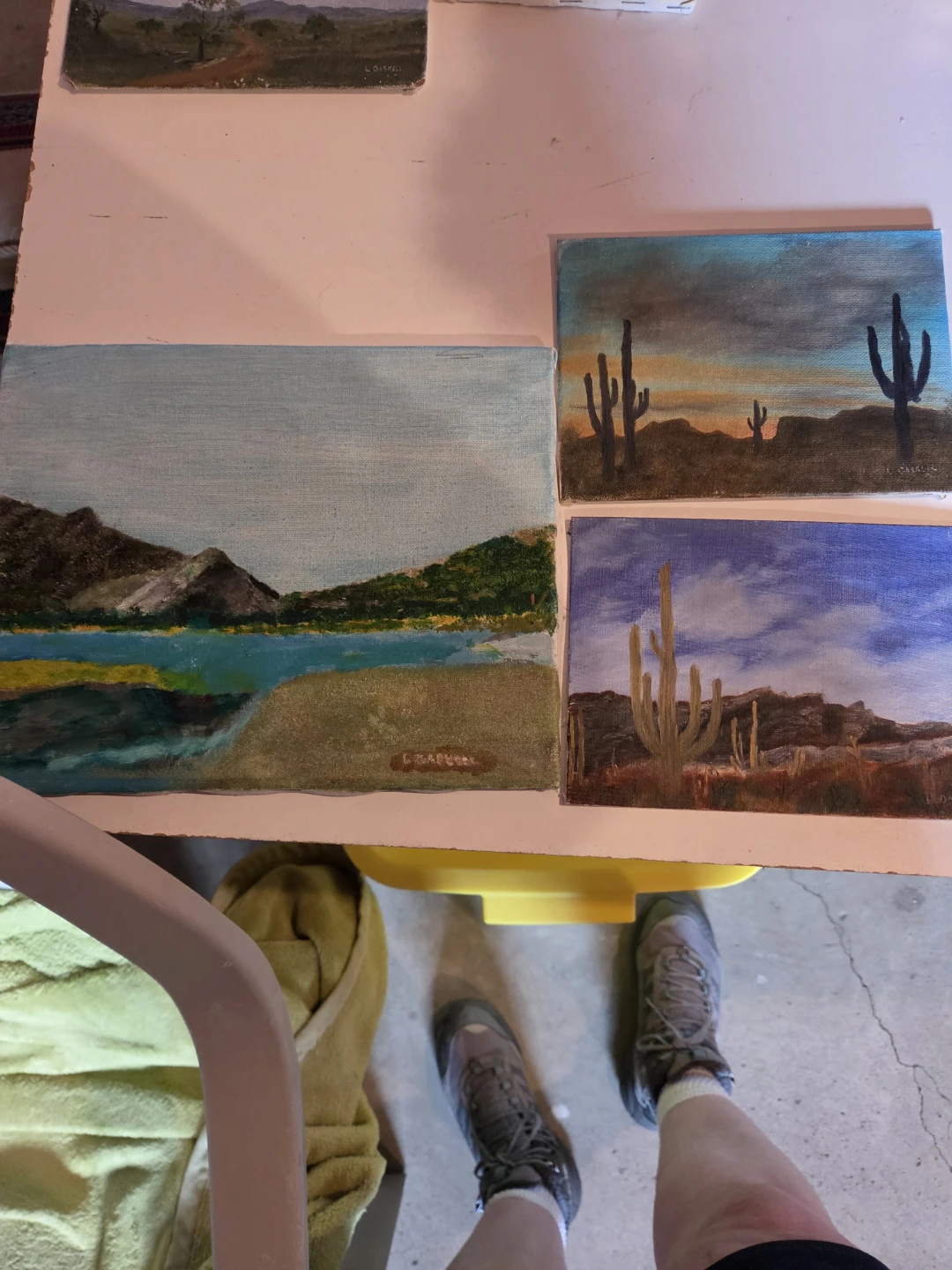 Original Desert Landscape Paintings (Set of 3)