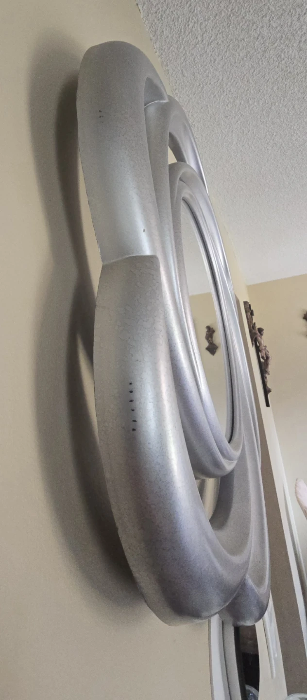 Silver Swirl Wall Mirror - photo 2