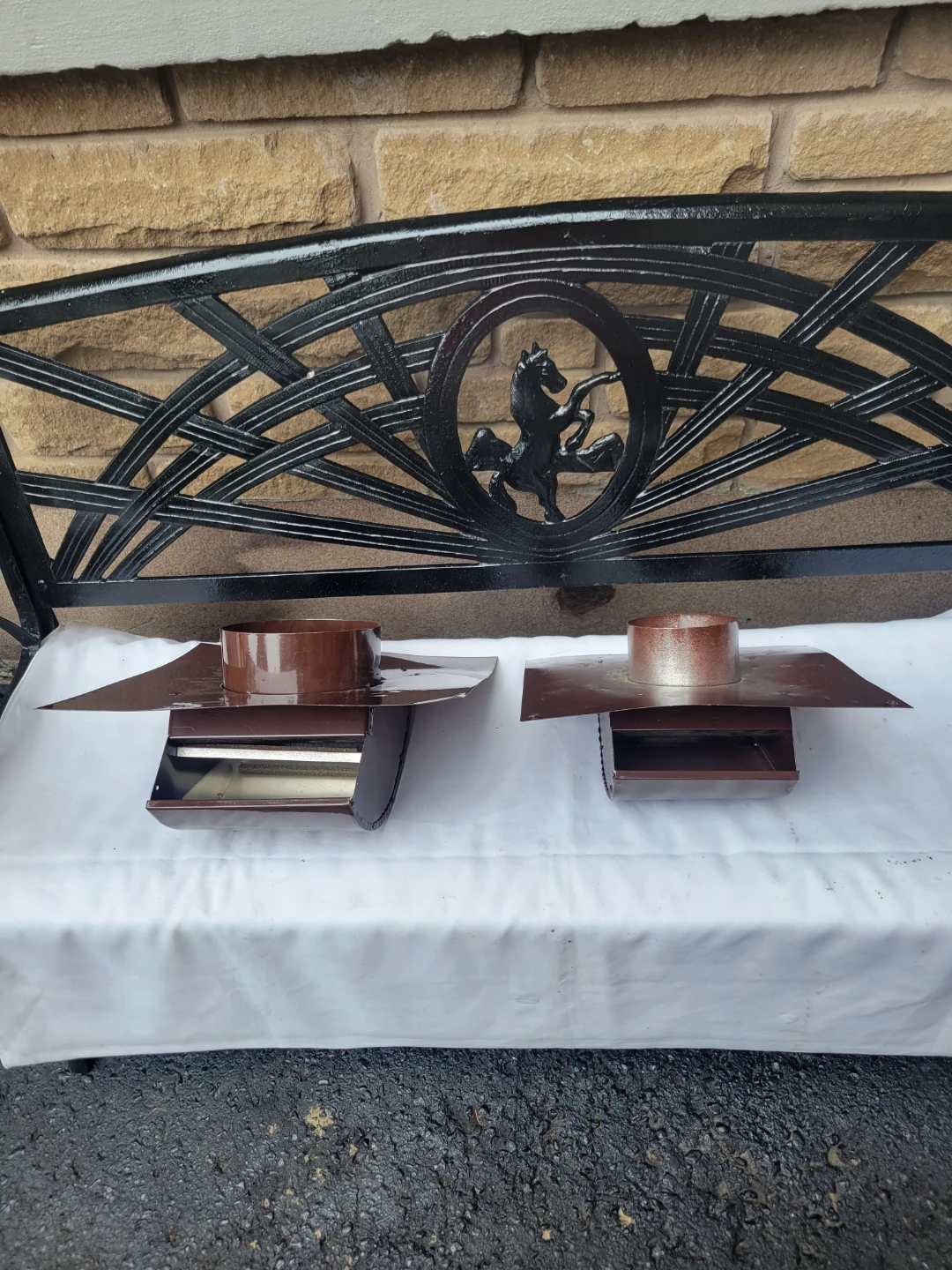 Brown metal  Roof Vent Flashing Pair-$20 - photo 2