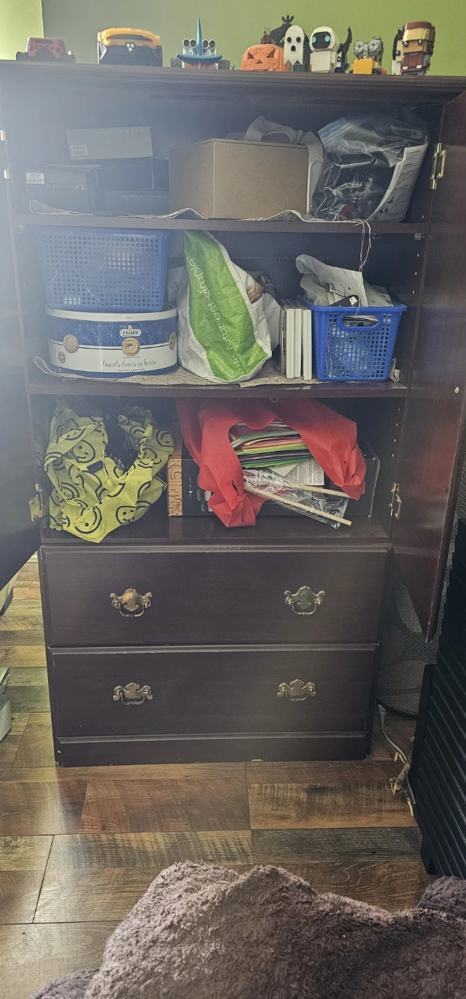 Wooden Armoire with Drawers - photo 2