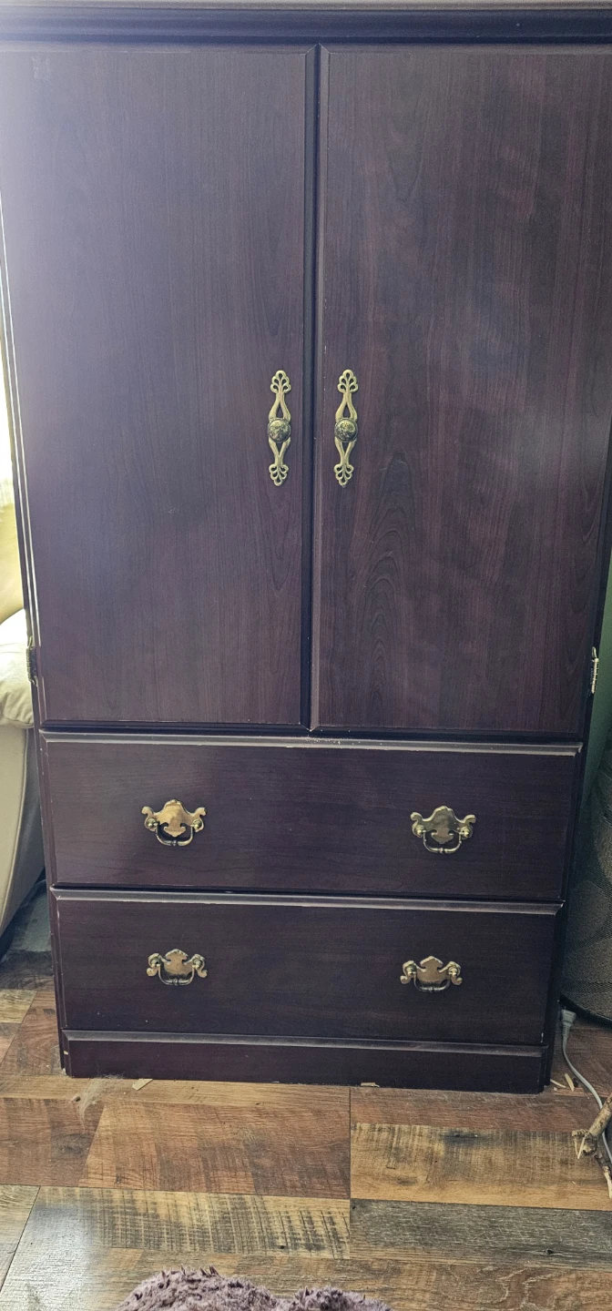Wooden Armoire with Drawers - photo 3