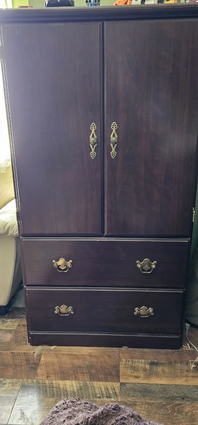 Wooden Armoire with Drawers - photo 4