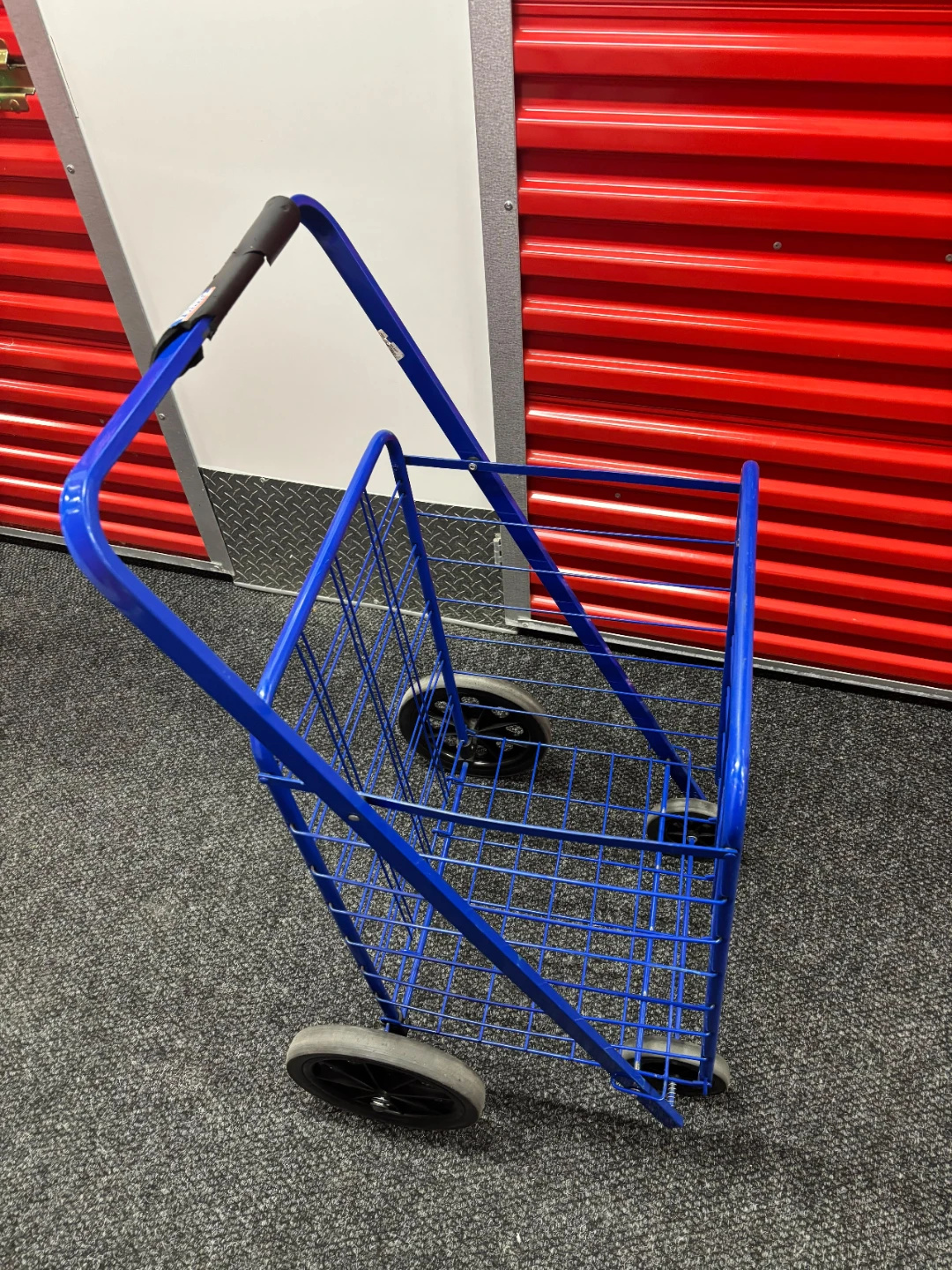 Blue Rolling Shopping Cart - photo 2