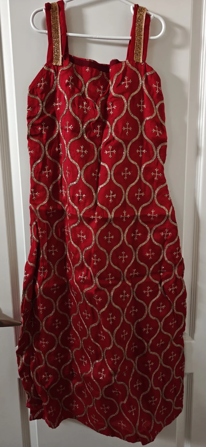 Red Embroidered Dress