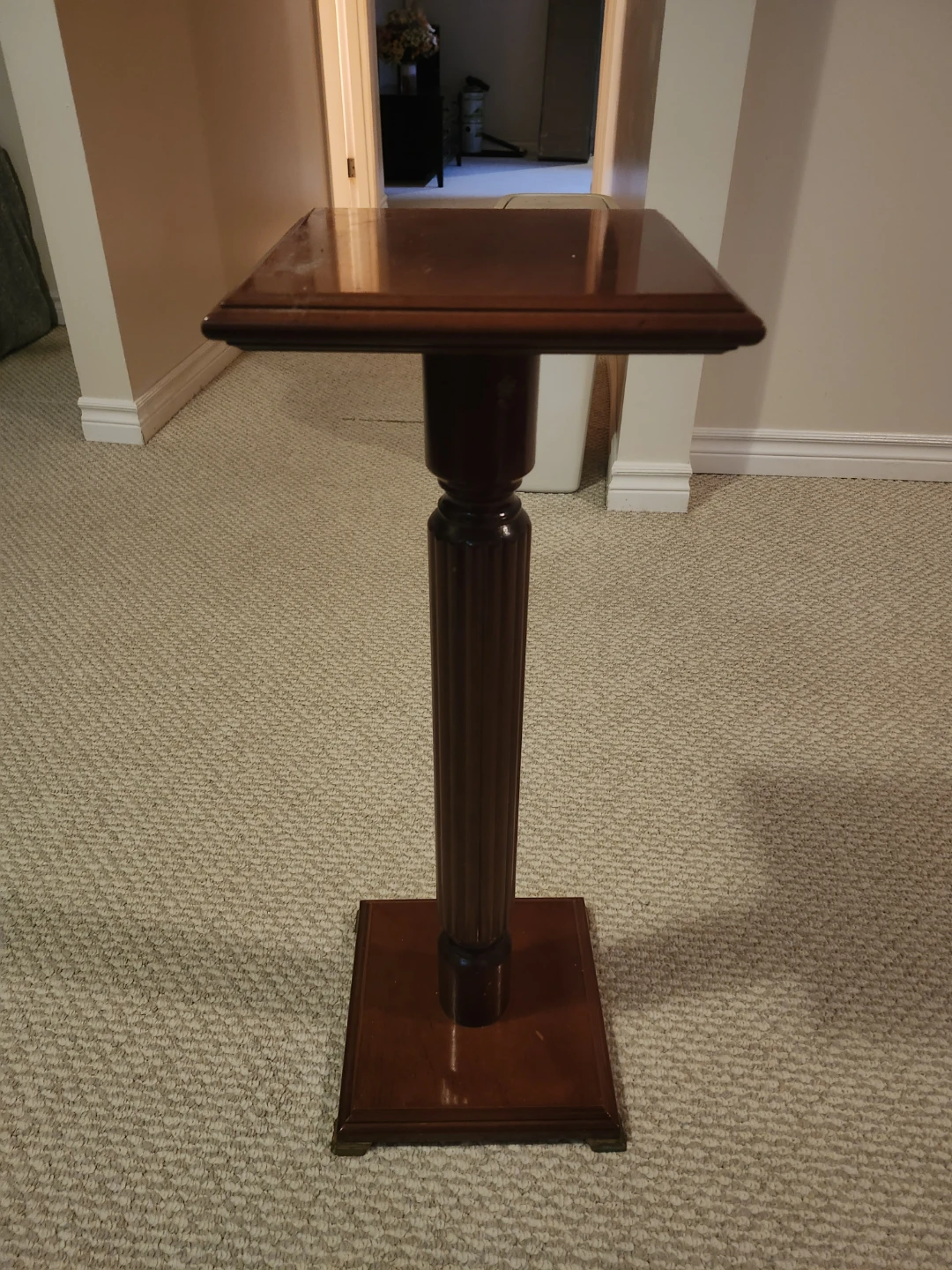 Wooden Pedestal Plant Stand - photo 2