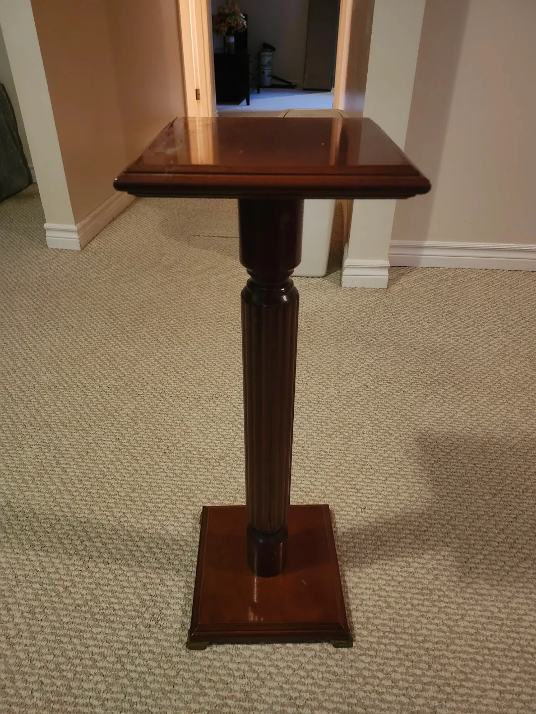 Wooden Pedestal Plant Stand - photo 2