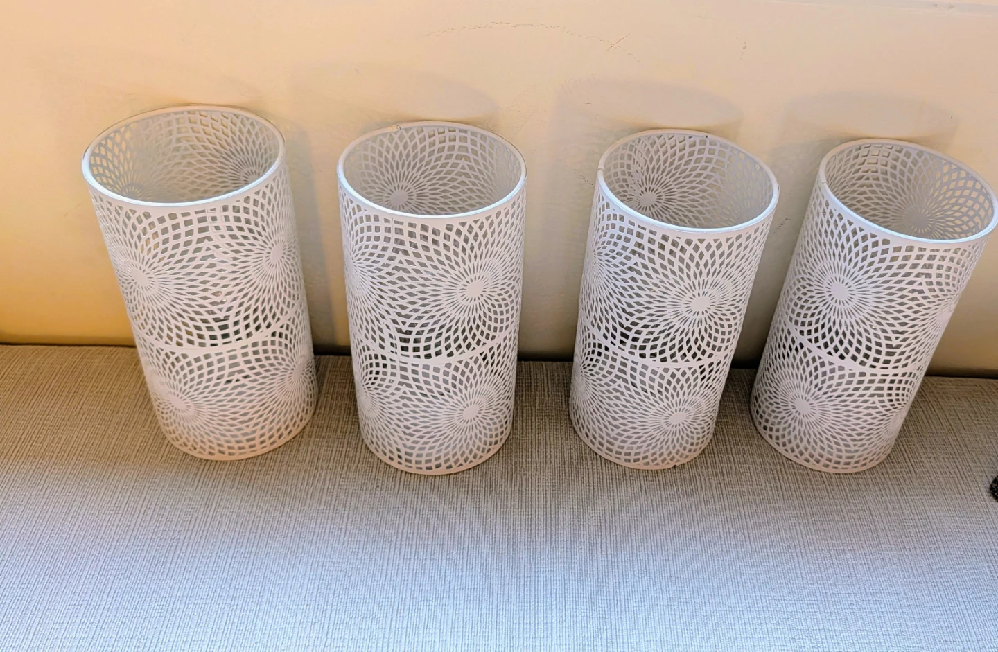 Set of 4 White Decorative Lanterns